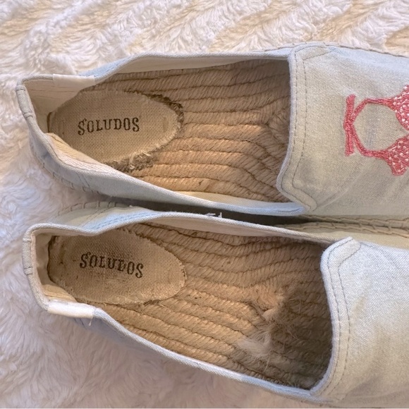 Soludos Light Chambray Embroidered Sunglasses and Bikini Espadrilles Size 9 - Picture 7 of 10